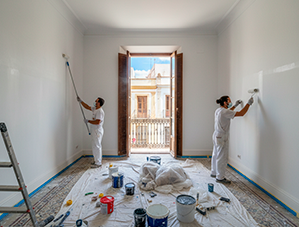Pintando fachadas interiores en Cádiz