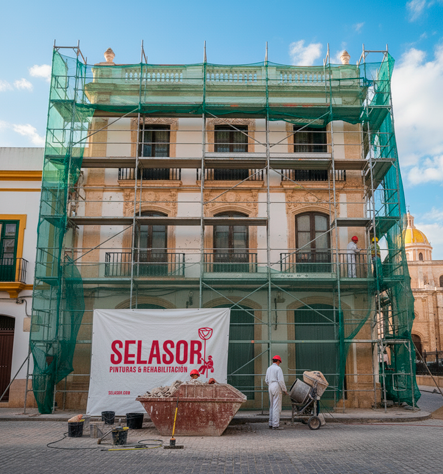 Trabajos verticales en fachadas